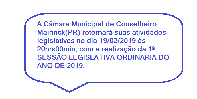 RETORNO DAS ATIVIDADES LEGISLATIVAS